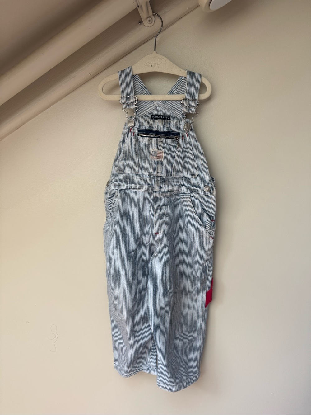 Polo by Ralph Lauren Blue/White Pinstripe Kids Overalls
